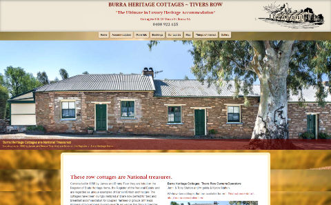 OPEN - SITE::In a new window... Burra Heritage Cottages